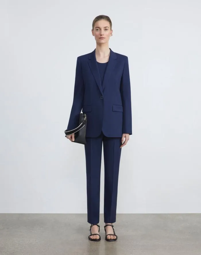 Ready To Wear Stretch Wool Clinton Ankle Pant Black Lafayette 148 New York Suits