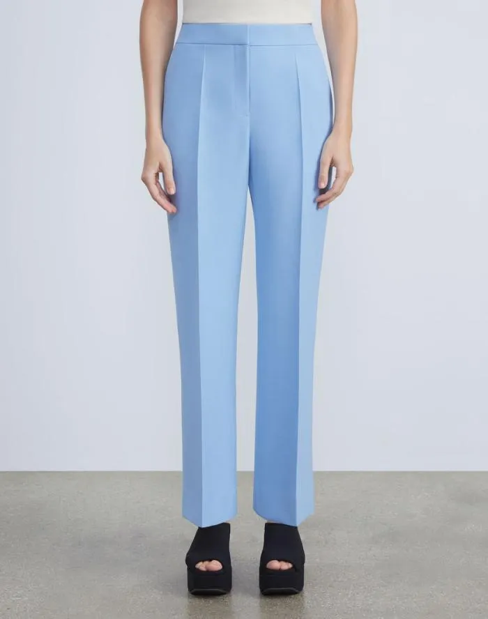 Ready To Wear WoolSilk Crepe Gates Flared Ankle Pant Black Lafayette 148 New York Pants and Shorts