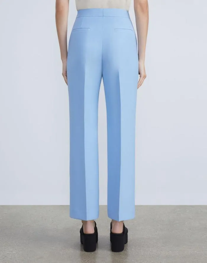 Ready To Wear WoolSilk Crepe Gates Flared Ankle Pant Black Lafayette 148 New York Pants and Shorts