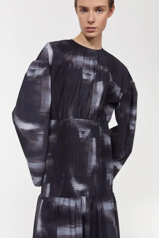 Reham Wash Dress Black Women Rodebjer Dresses and Caftans