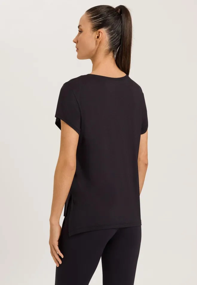 Relaxed Round Neck Top Black Beauty Women HANRO Activewear