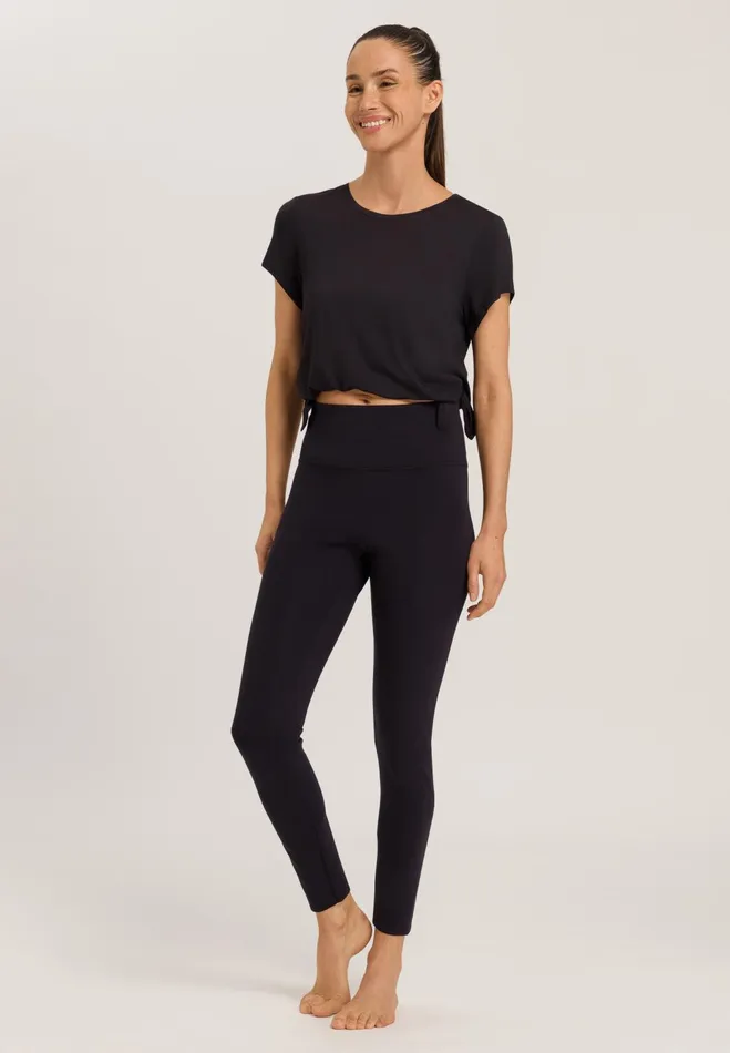 Relaxed Round Neck Top Black Beauty Women HANRO Activewear