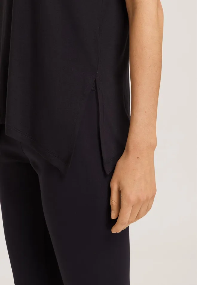 Relaxed Round Neck Top Black Beauty Women HANRO Activewear