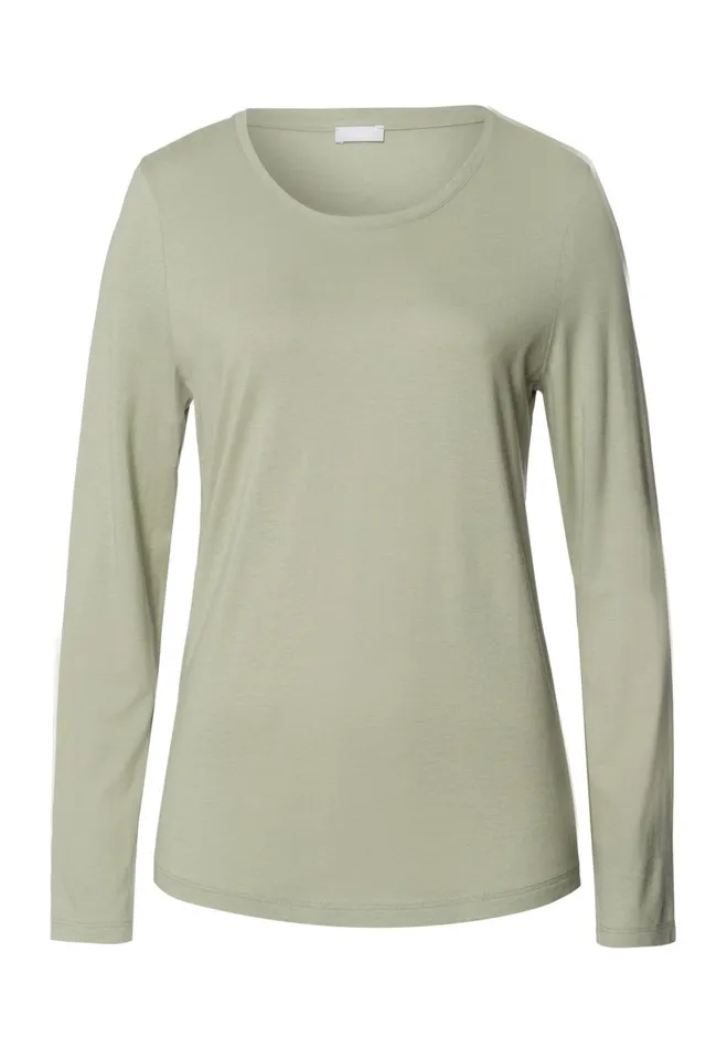 Relaxed Round Neck Top Crystal Green Women HANRO Pajama Tops