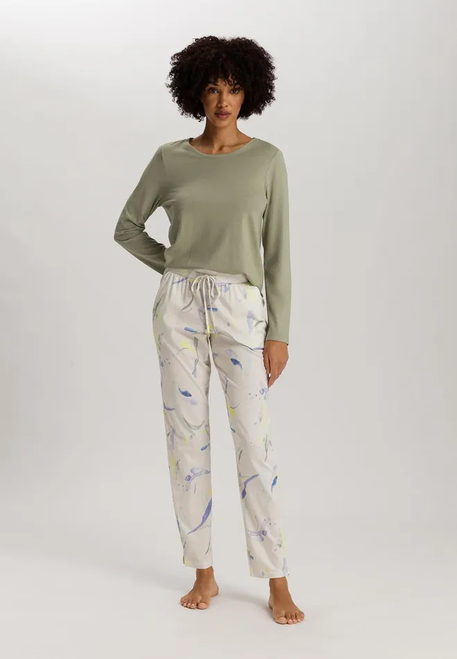 Relaxed Round Neck Top Crystal Green Women HANRO Pajama Tops
