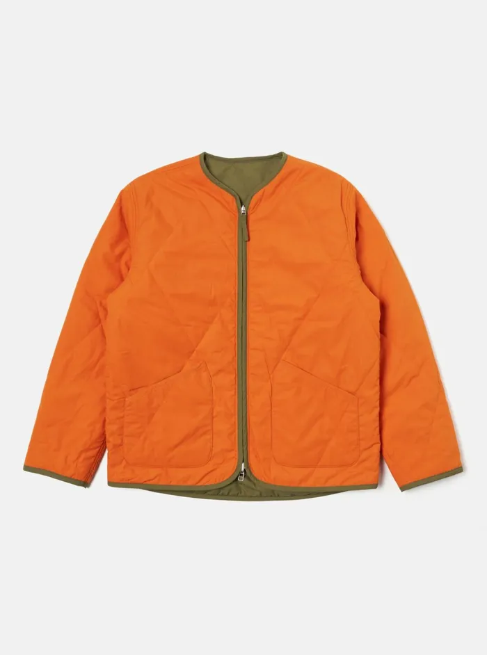 Reversible Military Liner Jacket In OliveOrange Recyc Men Universal Works Coats and Outerwear