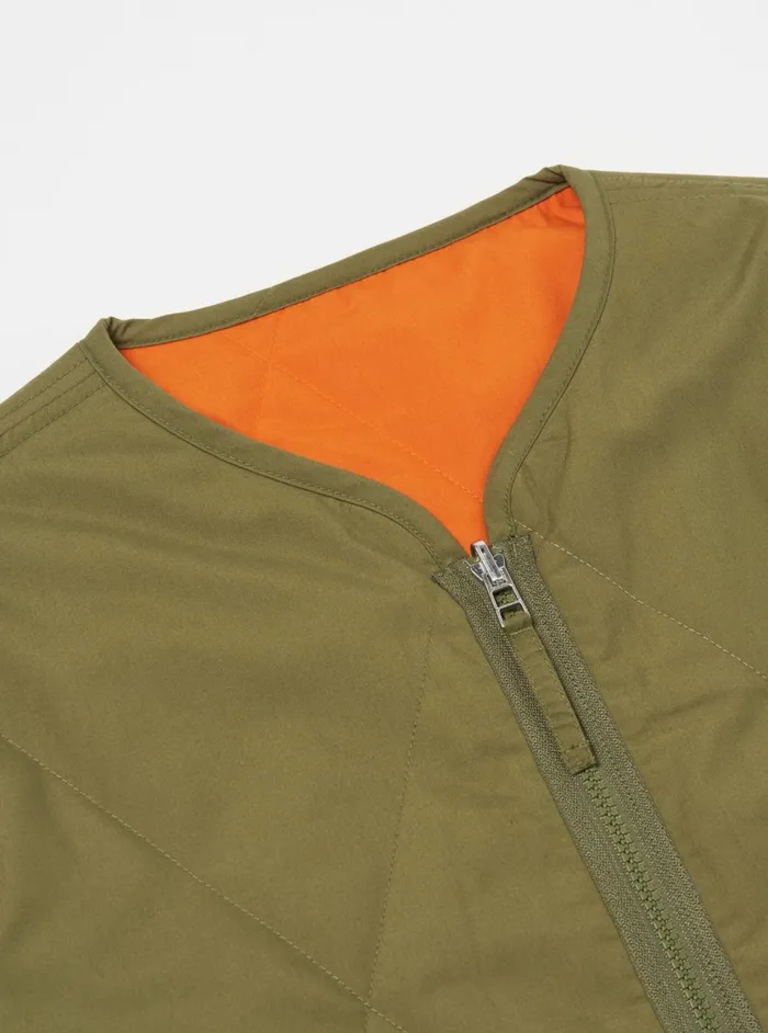 Reversible Military Liner Jacket In OliveOrange Recyc Men Universal Works Coats and Outerwear
