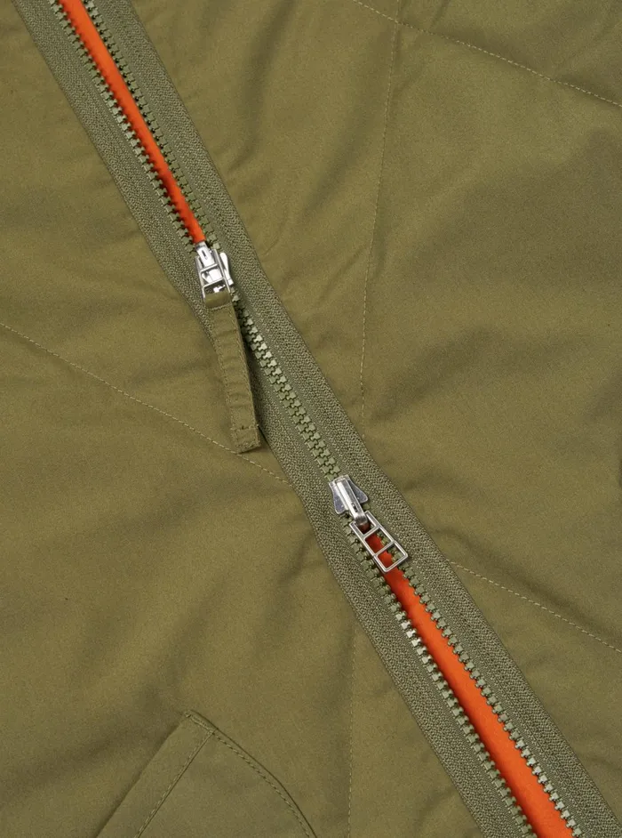 Reversible Military Liner Jacket In OliveOrange Recyc Men Universal Works Coats and Outerwear