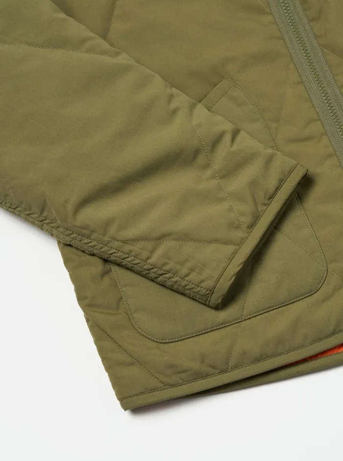 Reversible Military Liner Jacket In OliveOrange Recyc Men Universal Works Coats and Outerwear