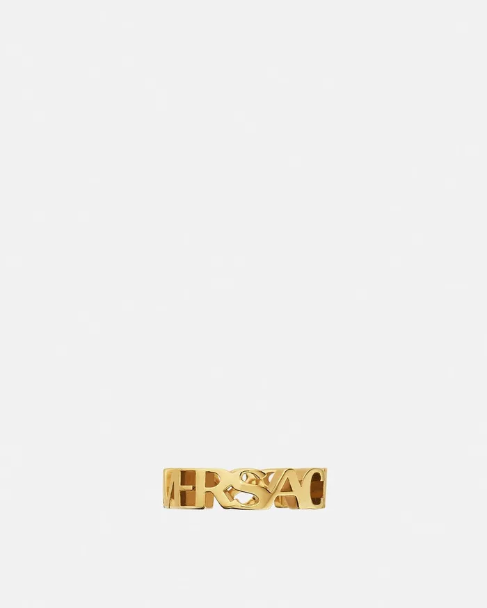 Rings MenWomen Versace Logo Ring Light Gold