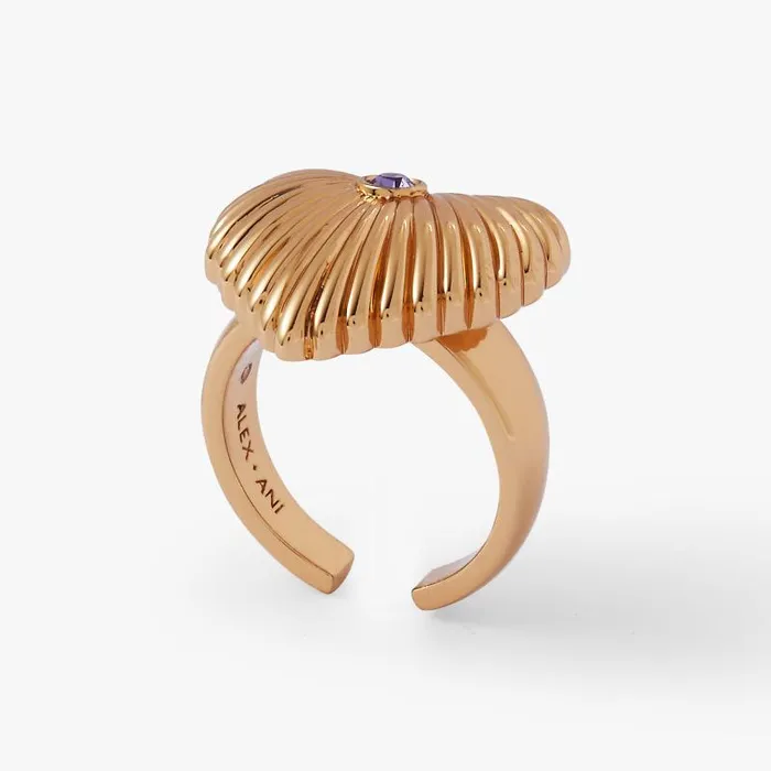 Rings Women Alex And Ani Puffy Heart Ring Gold
