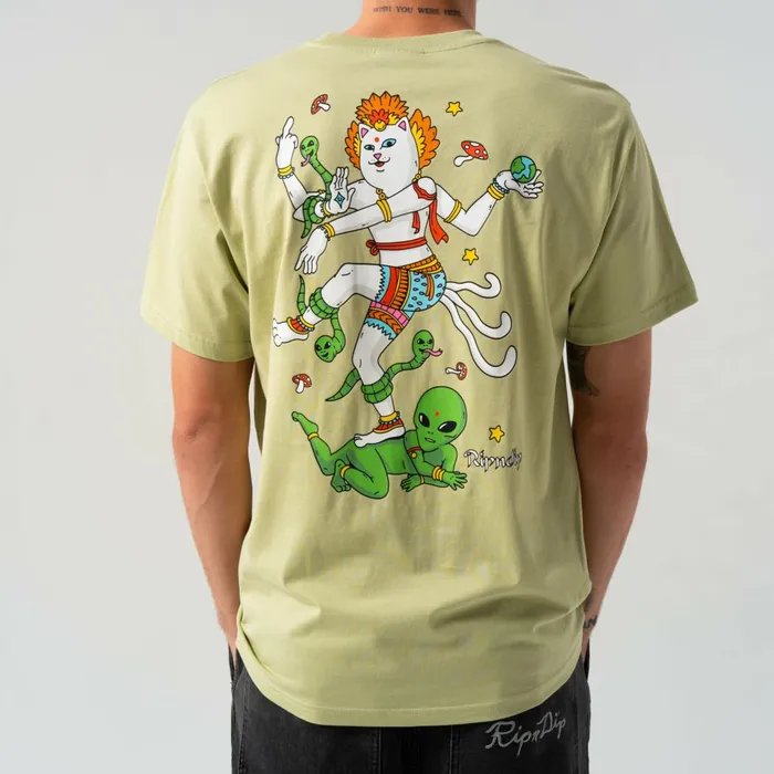 Ripndip Alien Whisperer Tee Light Moss Short Sleeve Tees Ripndip Alien Whisperer Tee Light Moss Short Sleeve Tees