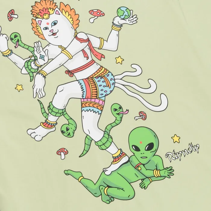 Ripndip Alien Whisperer Tee Light Moss Short Sleeve Tees Ripndip Alien Whisperer Tee Light Moss Short Sleeve Tees