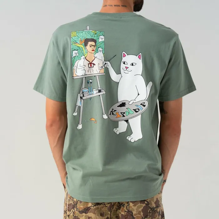 Ripndip Art Club Tee Dusty Sage Short Sleeve Tees Ripndip Art Club Tee Dusty Sage Short Sleeve Tees