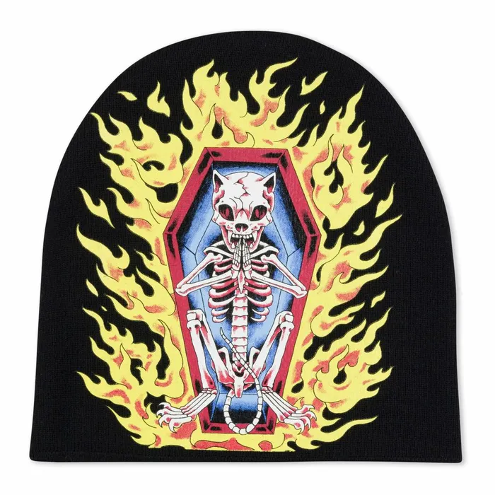 Ripndip Burn In Heck Beanie Black Beanies Ripndip Burn In Heck Beanie Black Beanies