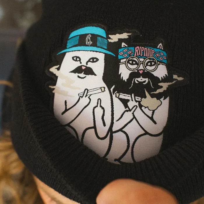 Ripndip Cheech And Nerm Beanie Black Beanies Ripndip Cheech And Nerm Beanie Black Beanies