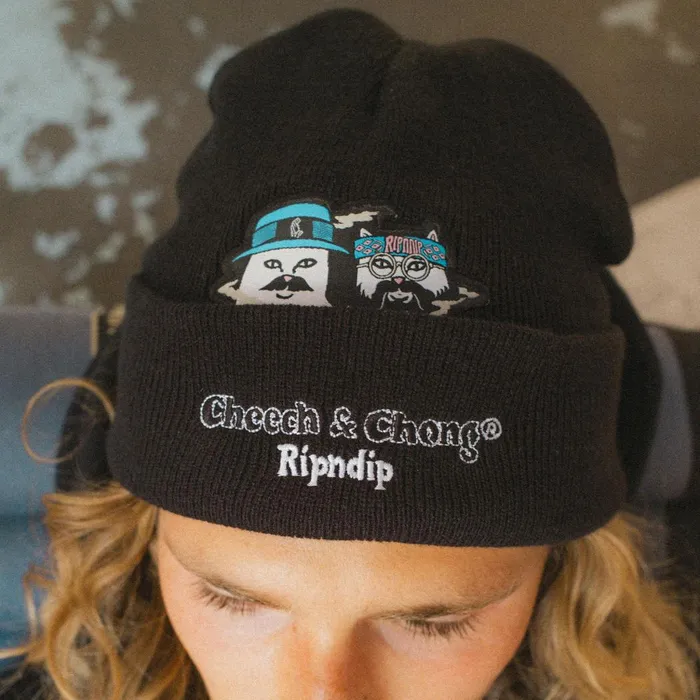 Ripndip Cheech And Nerm Beanie Black Beanies Ripndip Cheech And Nerm Beanie Black Beanies