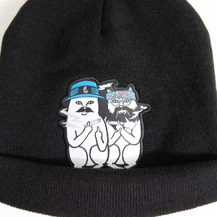 Ripndip Cheech And Nerm Beanie Black Beanies Ripndip Cheech And Nerm Beanie Black Beanies