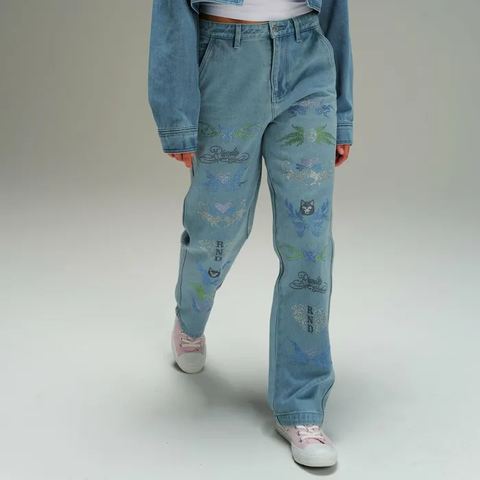 Ripndip Hyaena Denim Pants Medium Wash Pants Ripndip Hyaena Denim Pants Medium Wash Pants