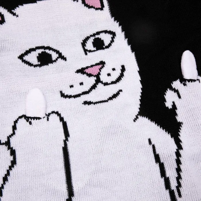 Ripndip Lord Nermal Flippy Knitty Sweater Black Knits Sweaters Ripndip Lord Nermal Flippy Knitty Sweater Black Knits Sweaters