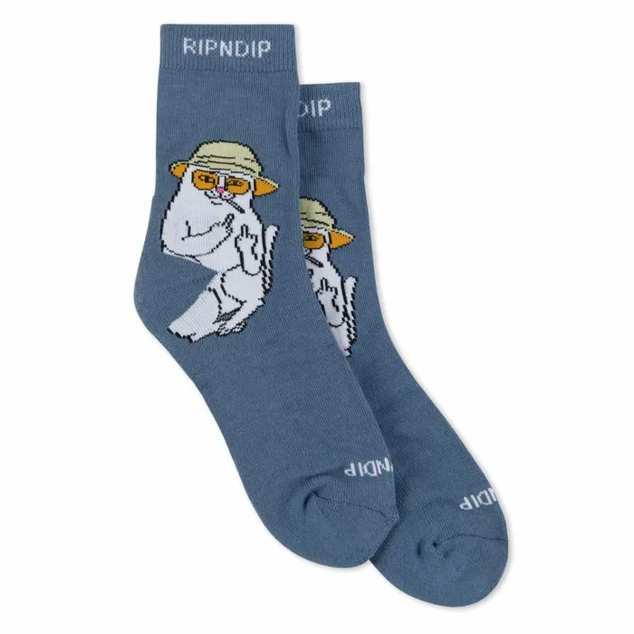 Ripndip Nermal S Thompson Mid Socks Dark Slate Shop Socks