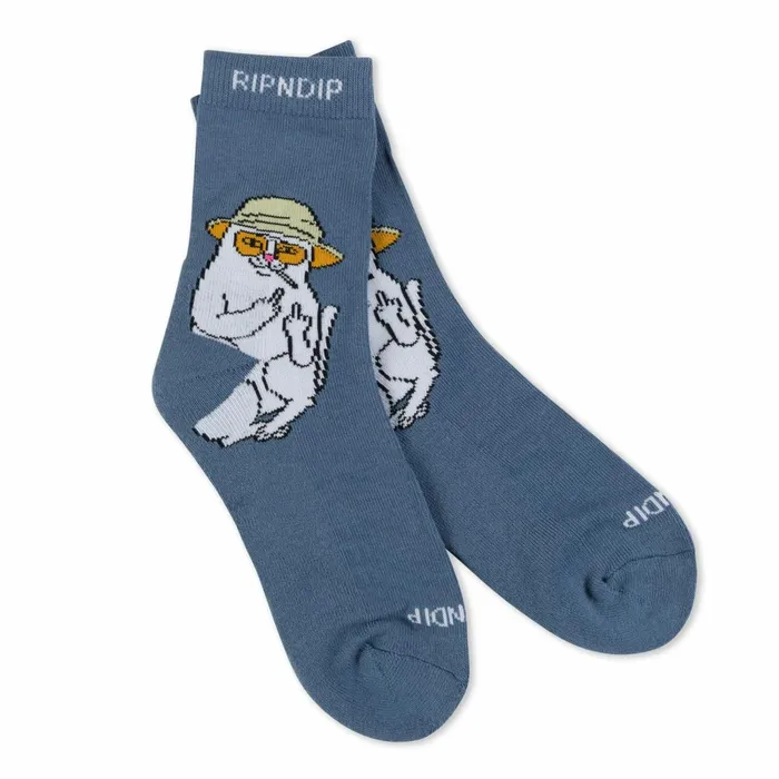 Ripndip Nermal S Thompson Mid Socks Dark Slate Shop Socks