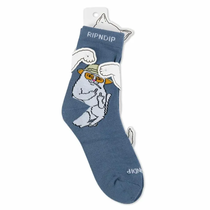 Ripndip Nermal S Thompson Mid Socks Dark Slate Shop Socks