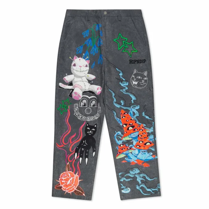 Ripndip Travis Wide Leg Pants Charcoal Pants