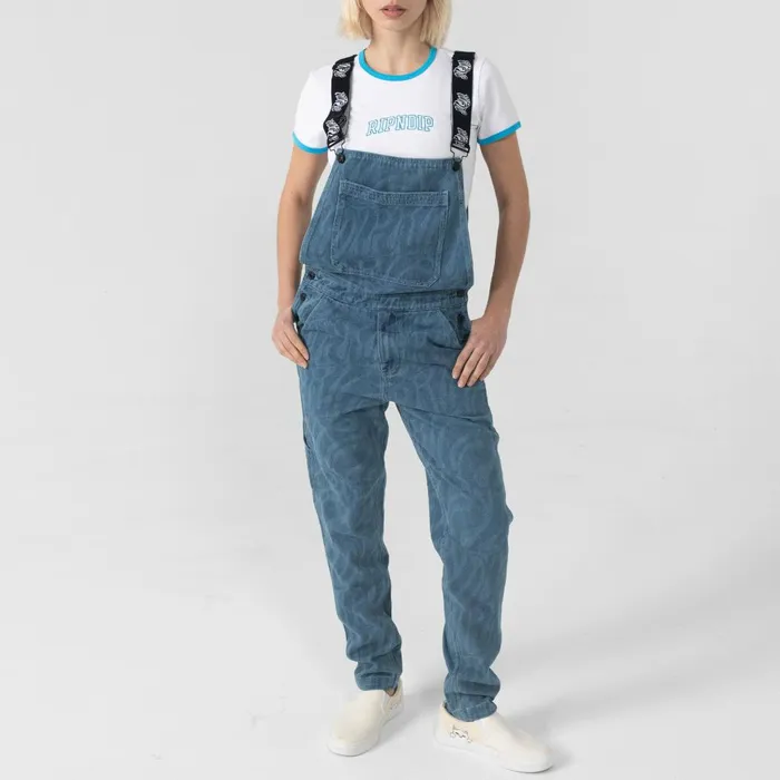 Ripndip Wilshire Denim Overalls Medium Wash Pants Ripndip Wilshire Denim Overalls Medium Wash Pants