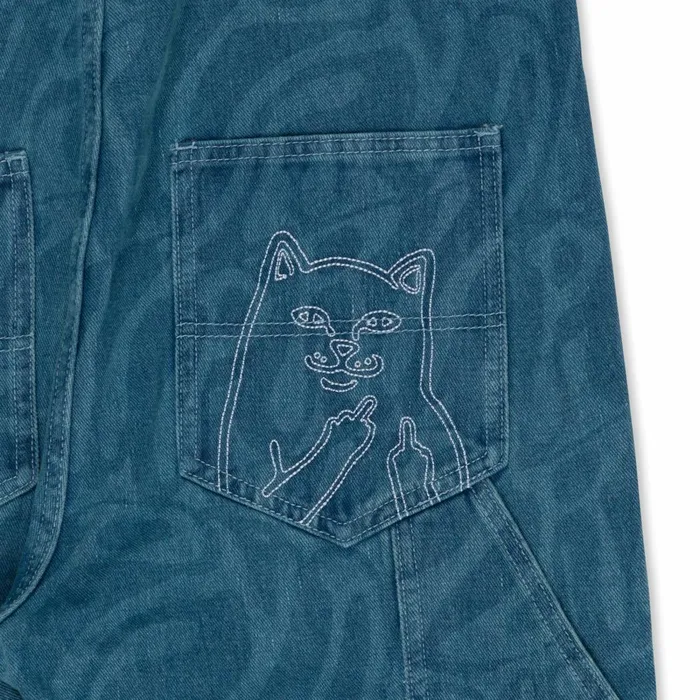 Ripndip Wilshire Denim Overalls Medium Wash Pants Ripndip Wilshire Denim Overalls Medium Wash Pants
