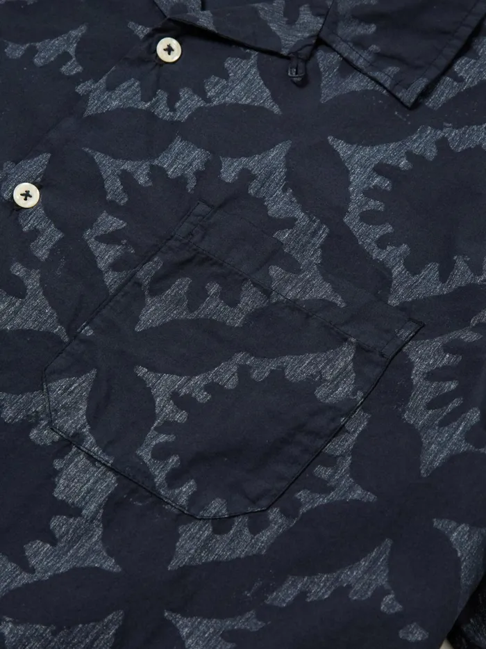 Road Shirt In Navy Sun Print Men Universal Works Shirts