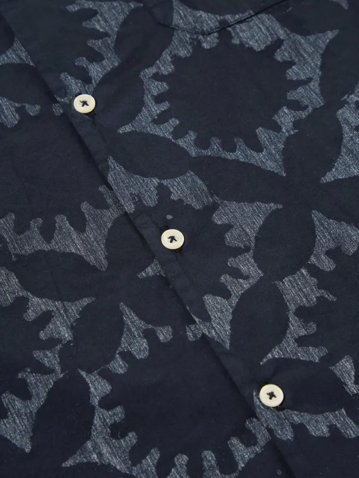 Road Shirt In Navy Sun Print Men Universal Works Shirts