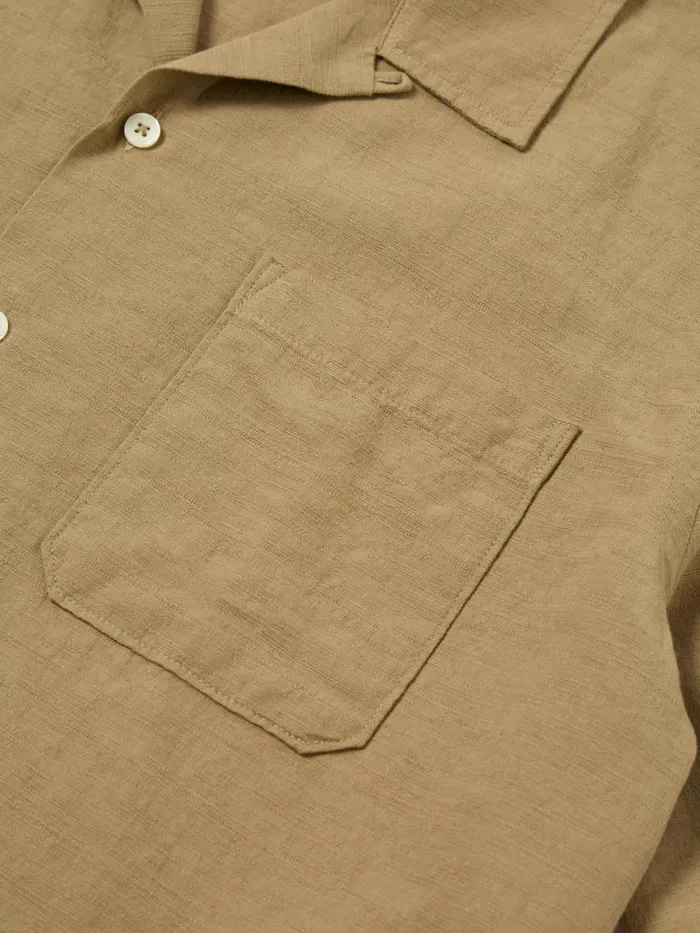 Road Shirt In Olive Kamura Cotton Men Universal Works Shirts