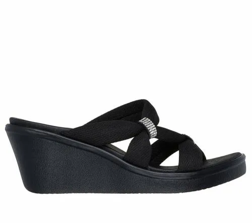 Rumble On 8211 High Class Black Women SKECHERS Wedges