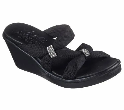 Rumble On 8211 High Class Black Women SKECHERS Wedges