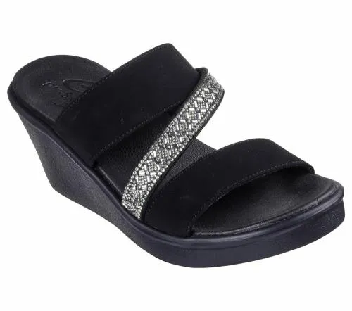 Rumble On 8211 Social Glam Black Women SKECHERS Wedges