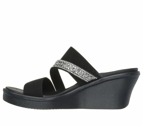 Rumble On 8211 Social Glam Black Women SKECHERS Wedges