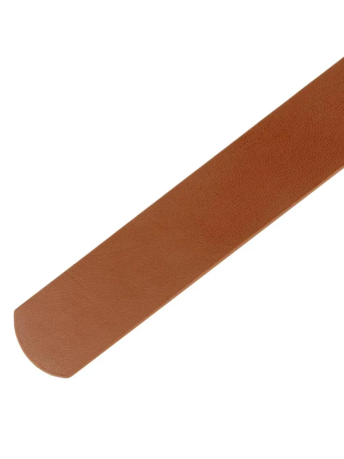 RWandCO Belts Allegra K Faux Leather Belt With Silver Buckle Red Brown 8211 Women
