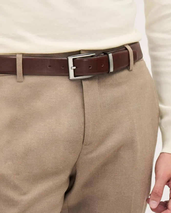 RWandCO Belts and Suspenders Textured Brown Leather Belt Chestnut 8211 Men RWandCO Belts and Suspenders Textured Brown Leather Belt Chestnut 8211 Men