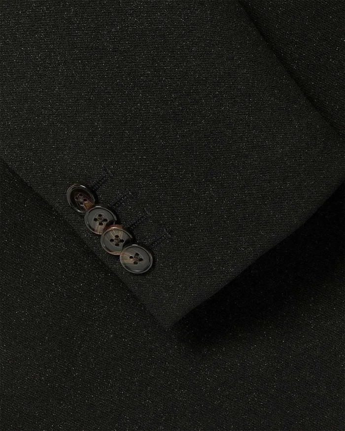 RWandCO Blazers SlimFit Black Suit Blazer With Metallic Fibres Black 8211 Men RWandCO Blazers SlimFit Black Suit Blazer With Metallic Fibres Black 8211 Men