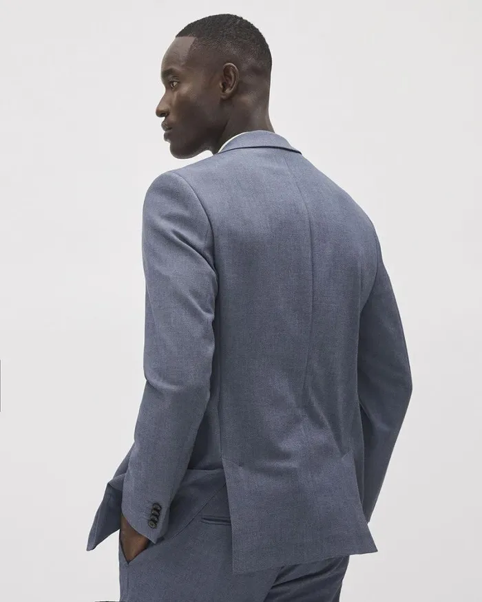 RWandCO Blazers SlimFit KnitLike Suit Blazer Medium Blue 8211 Men RWandCO Blazers SlimFit KnitLike Suit Blazer Medium Blue 8211 Men