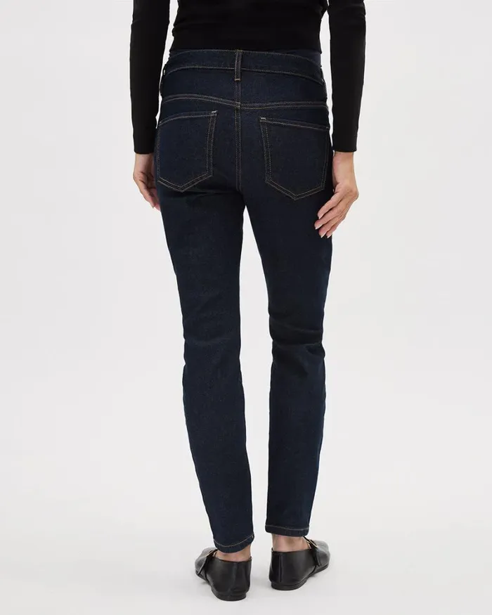 RWandCO Bottoms DarkWash Skinny Jeans 8211 Thyme Maternity Raw Denim 8211 Women