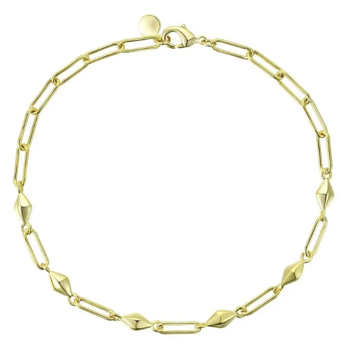 RWandCO Bracelets and Rings Rachel Glauber 14k Gold Plated Paperclip Chain Bracelet Gold 8211 Women RWandCO Bracelets and Rings Rachel Glauber 14k Gold Plated Paperclip Chain Bracelet Gold 8211 Women