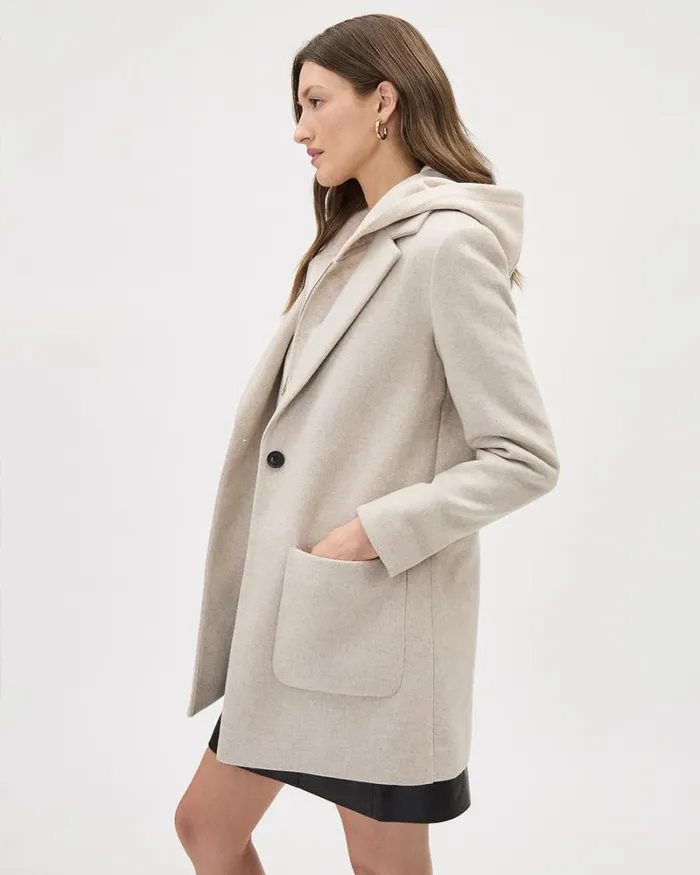 RWandCO Coats and Jackets OneButton Wool Jacket Oatmeal 8211 8211 Women