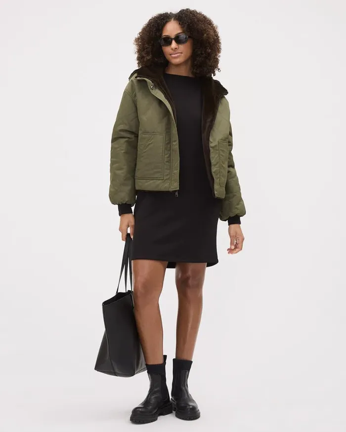 RWandCO Dresses LongSleeve Mini Scuba Dress Black 8211 Women RWandCO Dresses LongSleeve Mini Scuba Dress Black 8211 Women