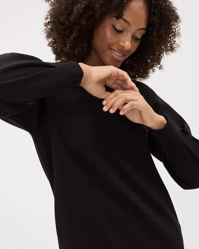 RWandCO Dresses LongSleeve Mini Scuba Dress Black 8211 Women RWandCO Dresses LongSleeve Mini Scuba Dress Black 8211 Women