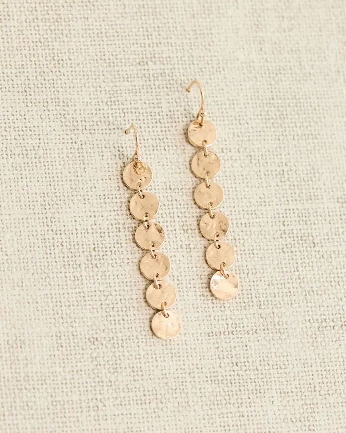 RWandCO Earrings Small Disc Pendant Earrings Gold 8211 Women