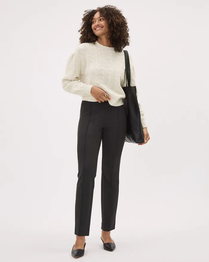 RWandCO HighRise PullOn HighRise SlimLeg Ankle Pant Dark Heather Grey 8211 Women RWandCO HighRise PullOn HighRise SlimLeg Ankle Pant Dark Heather Grey 8211 Women