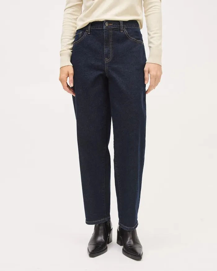 RWandCO Jeans DarkWash HighRise Barrel Jeans Dark Wash 8211 Women RWandCO Jeans DarkWash HighRise Barrel Jeans Dark Wash 8211 Women