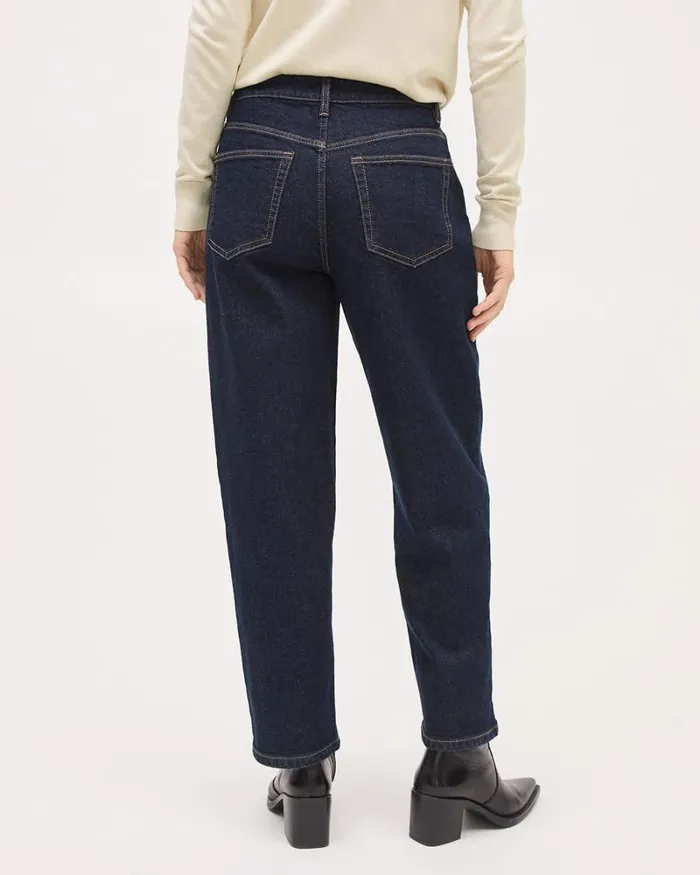 RWandCO Jeans DarkWash HighRise Barrel Jeans Dark Wash 8211 Women RWandCO Jeans DarkWash HighRise Barrel Jeans Dark Wash 8211 Women